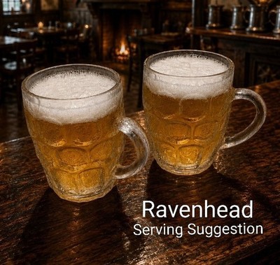Set 2 Ravenhead England Dimpled Thumbprint Beer Mug Pint Glass Pub Frosted 