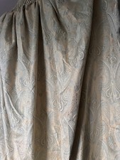 Stunning Pale Blue & Gold Damask Lined Curtains - 90" x 88" 2 pairs available 