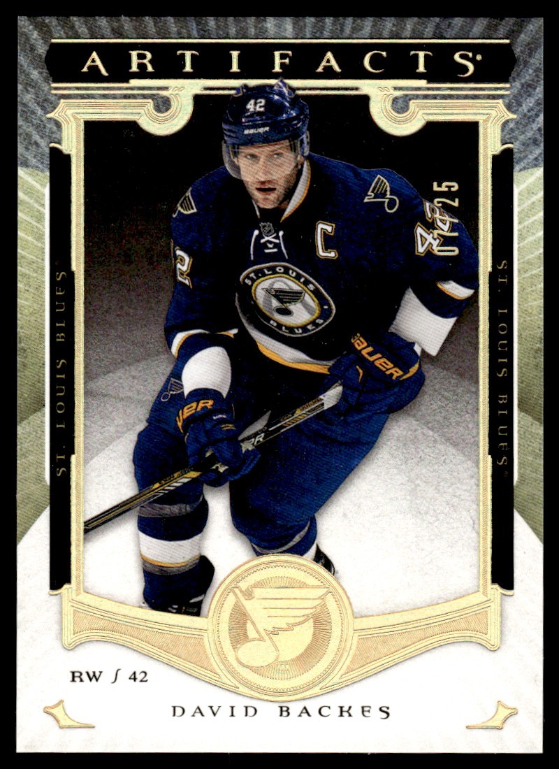 2015-16 Upper Deck Artifacts David Backes /25 St. Louis Blues #27