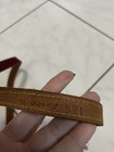Vintage Davey Brown Suede Skinny Belt Bronze Tone Clasp Preppy 34 In — photo 4