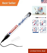Fine Point Black Acrylic Marker - Versatile  Waterproof Paint Pen - 1-2mm Nib