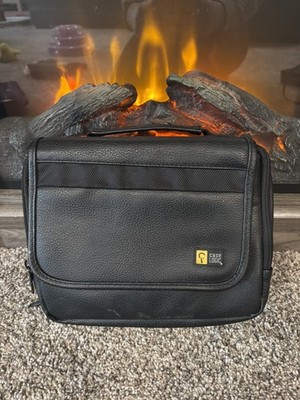 Case Logic Black Faux Leather Travel Tote For Portable DVD Player EUC - Good Con
