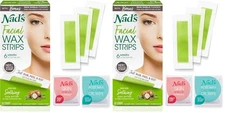 Nad's Facial Wax Strips - Hypoallergenic All Skin Types - Facial Hair Removal Fo
