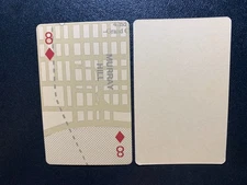 Swap Playing Card  NEW YORK CITY MAP Murray Hill  Eight of Diamonds  BLANK  BACK