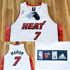Shawn Marion Miami Heat Adidas Jersey Authentic White NBA Men 48 XL NWT