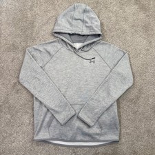 Under Armour Storm ColdGear Hoodie Mens Medium Grey Heathered Pullover Casual