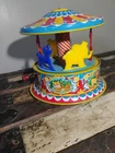 Vtg. Mattel #440 Merry Go Round Circus Carousel Tin Wind-Up Toy