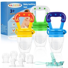 Baby Fruit Feeder/Fresh Food Feeder Pacifier 3 Pack - Infant Teething Feeders 