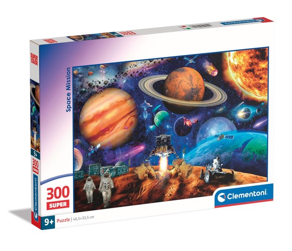 Clementoni 21724 Jigsaw Space Mission 300 Pieces-Supercolor Children (Us Import)-image