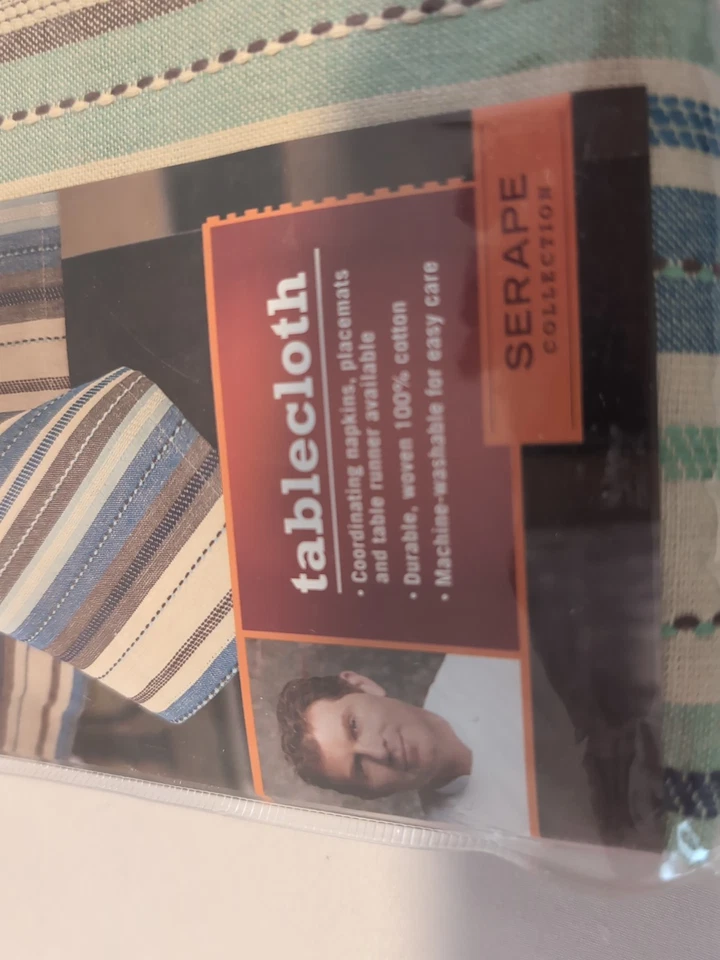 Bobby Flay Tablecloth Sea Serape Collect Oblong Size 60 X 84 Oblong NIP - Image 3 of 4