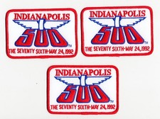 Three Patches From The 1982 Indianapolis 500  May 24, 1992  The 76th Running