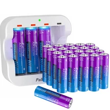 1.5V AA Rechargeable Lithium Batteries 3500mWh AA Li-ion Battery Charger LOT