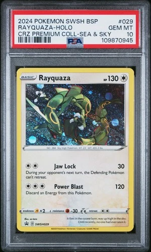 2024 POKEMON SWSH BLACK STAR PROMO #029 RAYQUAZA-HOLO PSA 10