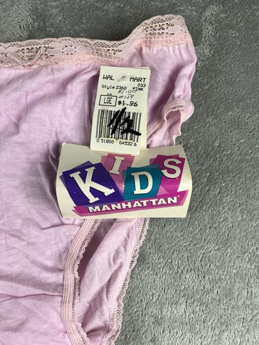 Vintage Girls Underwear Lot Of 4 High Waisted Pink And Blue Kids Manhattan - Picture 2 of 6