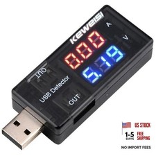 USB Power Meter, USB Current Meter, 3-9V 0-5A Voltage Tester Multimeter, LCD