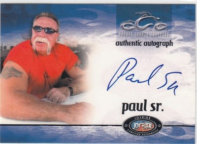 Joyride Studios Paul sr Authentic Auto Autograph Orange County Choppers ZS