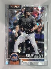 Nolan McLean 2026 Rookie Topps Series 1 Silver Foilboard #214. New York Mets