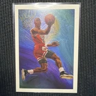 1990-91 NBA Hoops - Art Card Team Checklist Michael Jordan #358 PSA 7