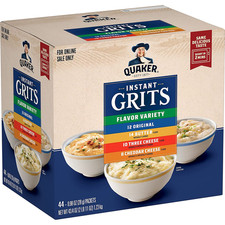 Instant Grits, 4 Flavor Variety Pack, 0.98Oz Packets,44 Count Pack of 1 