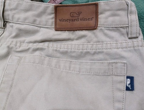 Pantalones Vineyard Vines para hombre 35x32 beige sobre la marcha ropa de trabajo viaje preppy golf OTG - Imagen 1 de 9
