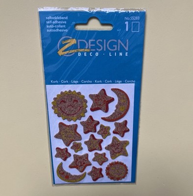 ZDesign Sticker Kork NEU Vintage 90er 90s Korkis Sonne Mond Sterne Z Design alt