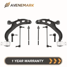 Set Front Lower Control Arms Ball Joint Tie Rod End for 2010-12 Ford Flex Taurus