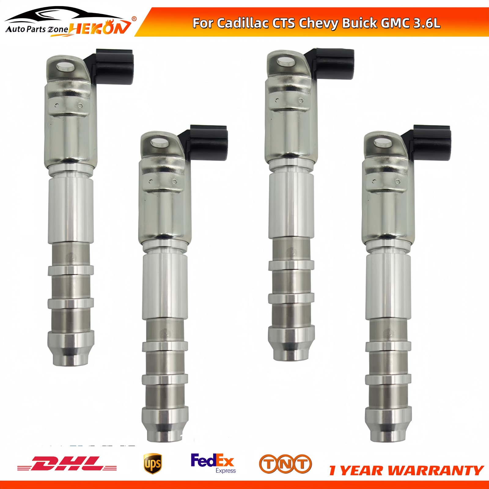 4PCS VVT Engine Variable Timing Solenoid For Cadillac CTS Chevy Buick GMC 3.6L