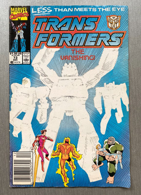 #73 Transformers The Vanishing NEWSTAND Edition Comic Book Marvel Comics Fine