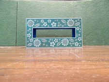 E7061 - Vtg. Plastic Tissue Box Holder Cover MCM Blue Flowers
