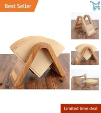 Bamboo Coffee Filter Holder Storage Rack Stand for 4 Papers Coffee Accessory