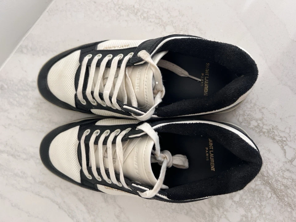 Saint Laurent  SL/61 Perforated Leather Sneakers Women’s EU 40 Us 10 - Image 4 of 4