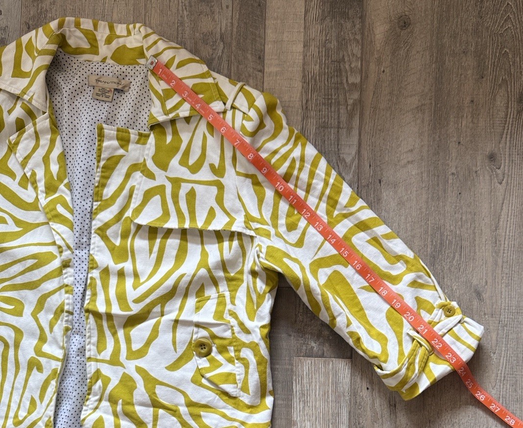Transitions Stylish Yellow Patterned Jacket size L - image 5