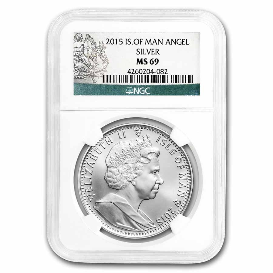 2015 Isle of Man 1 oz Silver Angel MS-69 NGC | eBay