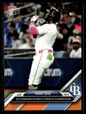 2024 Topps Now 357 Yandy Diaz Tampa Bay Rays 20 Game Hit Streak Orange 3/5