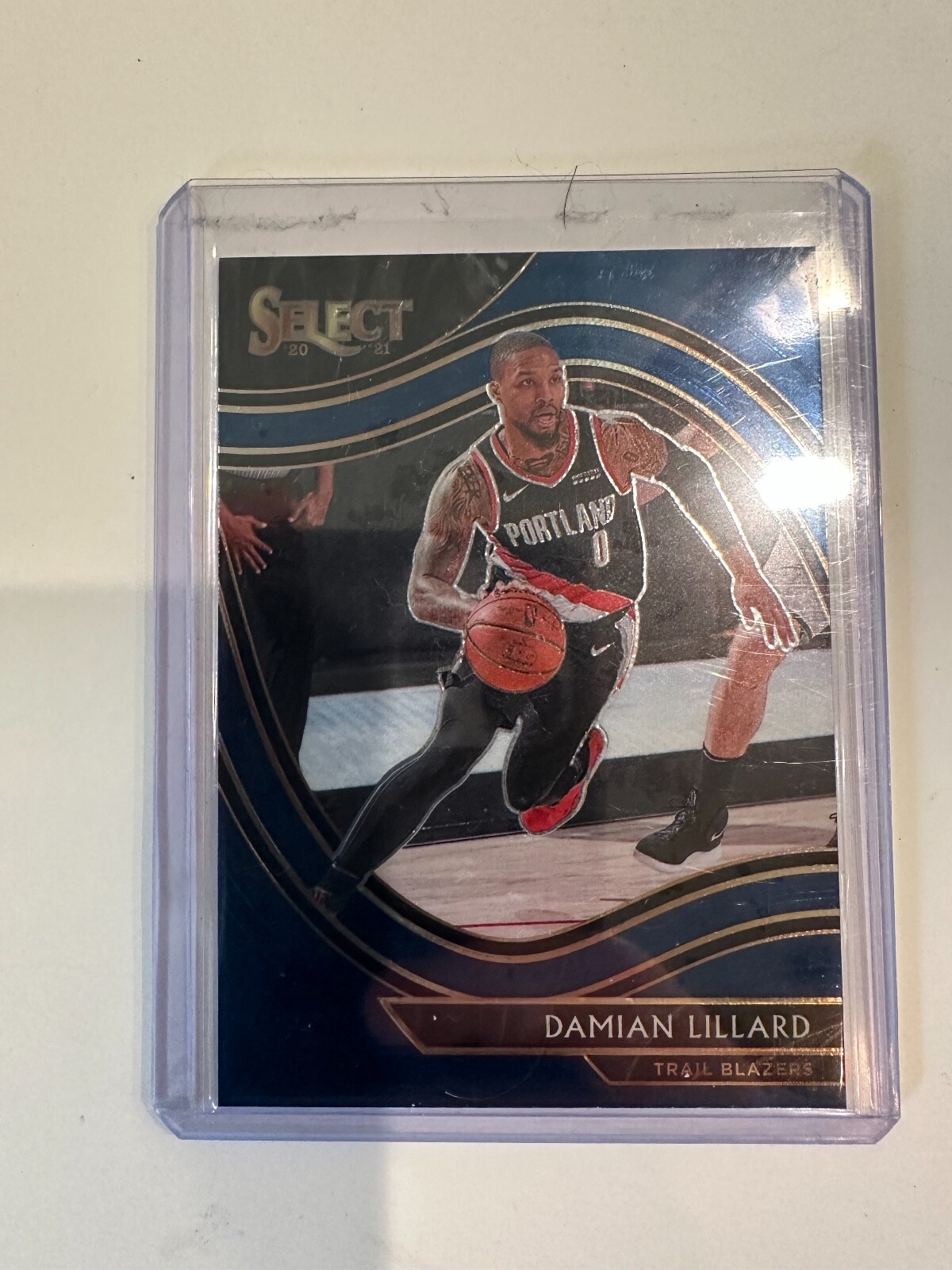 2020-21 Panini Select Courtside Blue Damian Lillard Card