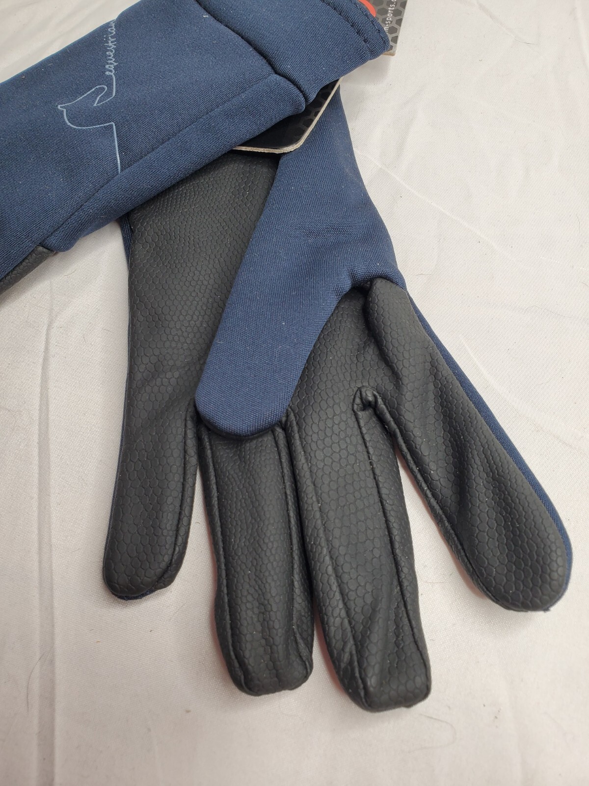 HKM Equine Sports Riding Gloves  - Size Large - Navy blue/black  - brand new