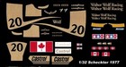 #20 Jody Scheckter Wolf Racing 1977 1/32nd Scale Slot Car Waterslide Decals