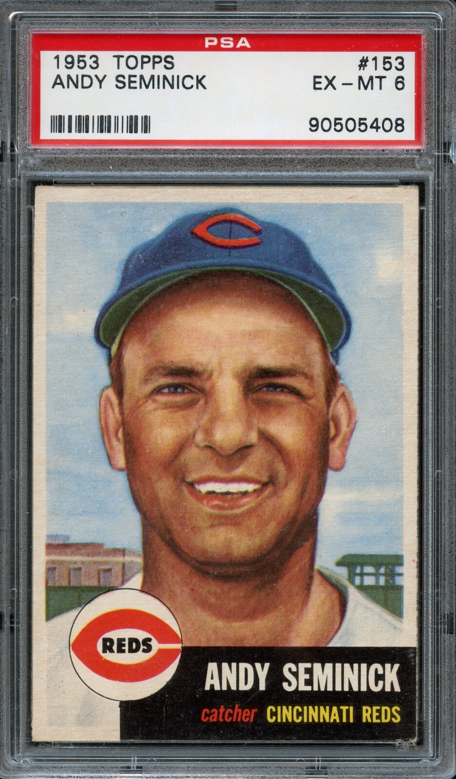 BB - 1953 Topps - #153 - Andy Seminick - PSA 6 - EX-MT