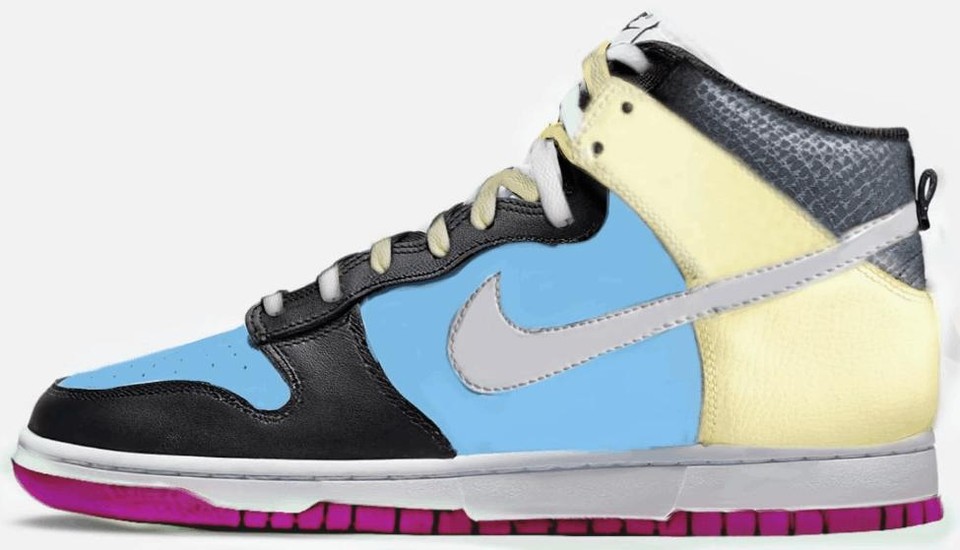 Nike Dunk High Powder Blue Lemon W