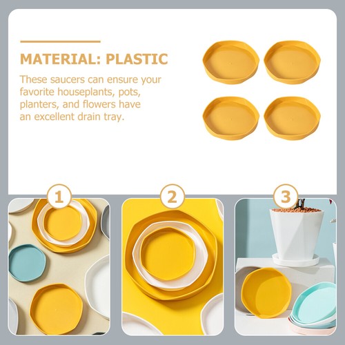 4 Pcs Plant Pot Tray 14 Inch Pots Plants Indoor Plant Saucer Plant Trays Pots - 第 7/12 張圖片