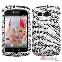 Xm-kyocera C5170(hydro) Case Cover Bling Rhinestones Black Zebra Skin Diamond Xm-kyocera C5170(hydro) Case Cover Bling Rhinestones Black Zebra Skin Diamond