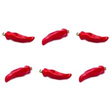 6-pack Artificial Chili Red Pepper Decorative Vegetable Peppers Fake LOT