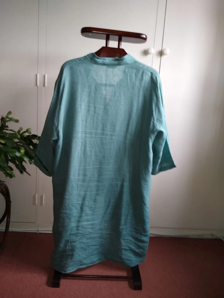 Paradiso Couture aqua green shirt jacket p/p 35in Good cond. Stylish. - Image 2 of 4