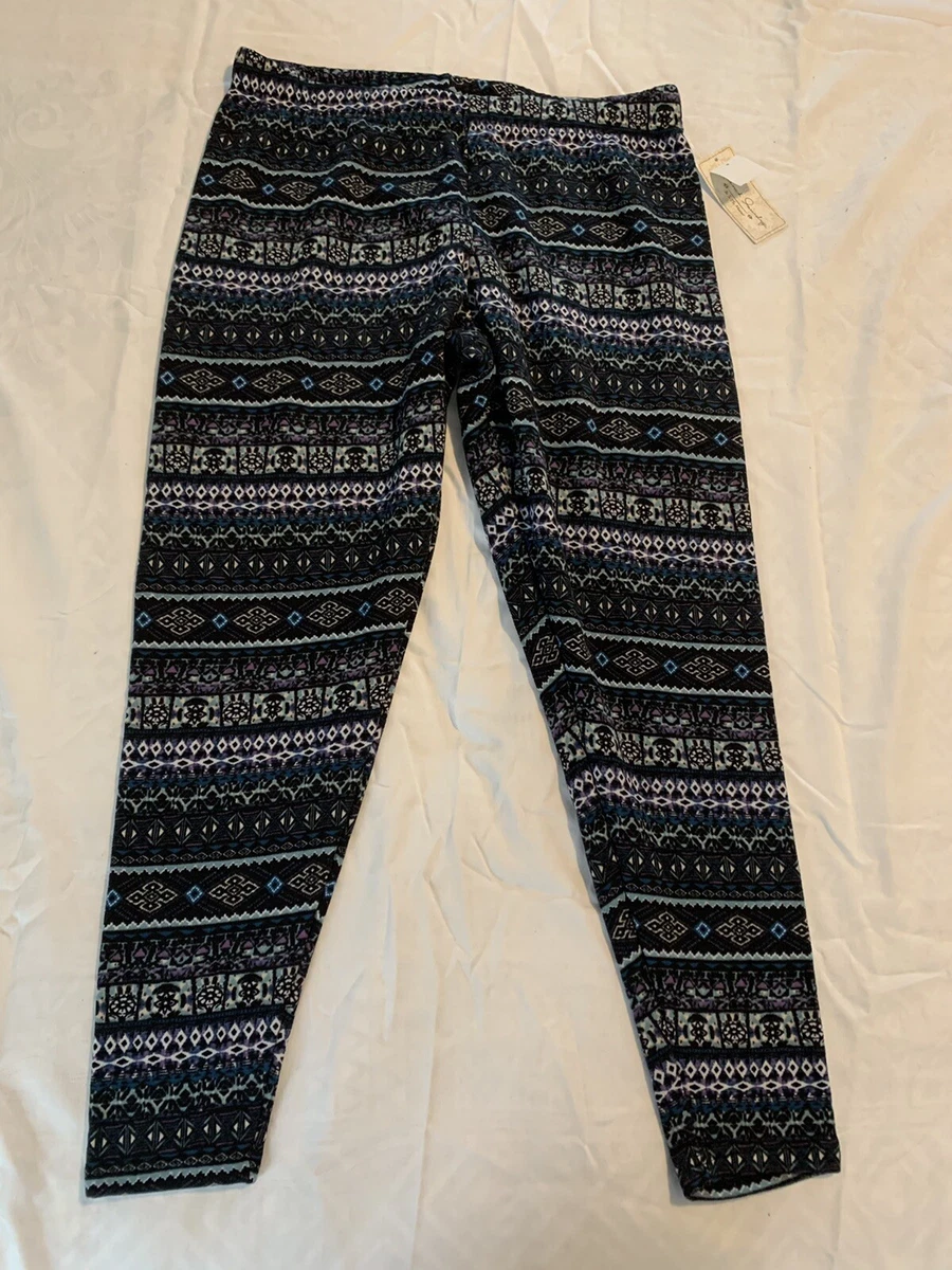 Womens French Laundry Winter Flannel Leggings Plus Size 2X Brand New