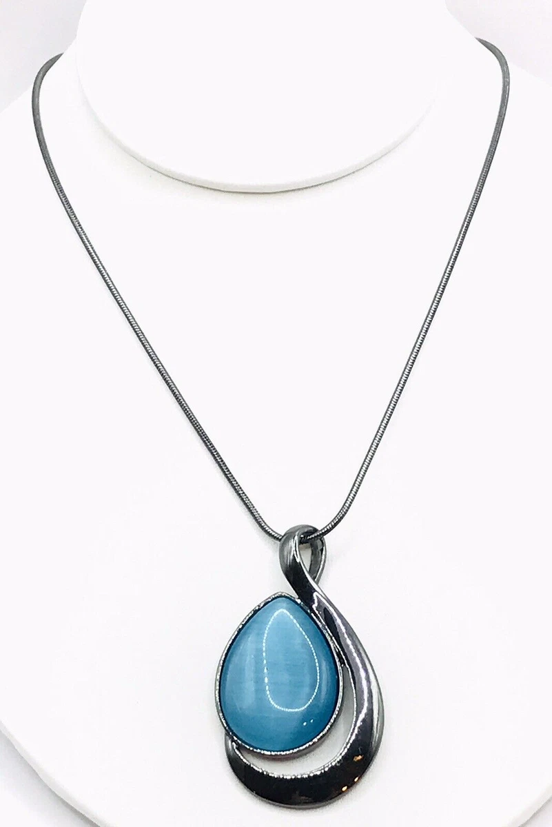 Lia sophia blue stone necklace clearance
