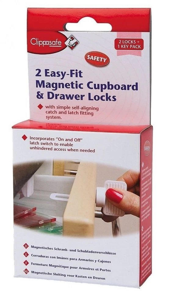 ,MAGNETIC DRAWER KITCHEN CABINET CUPBOARD LOCK LATCH - CHILD BABY TODDLER SAFETY - Image 2 of 2