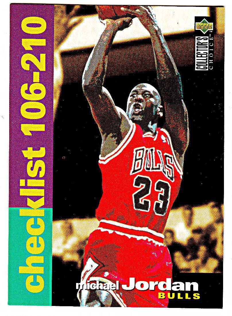 1995-96 COLLECTORS CHOICE #210 MICHAEL JORDAN Chicago Bulls