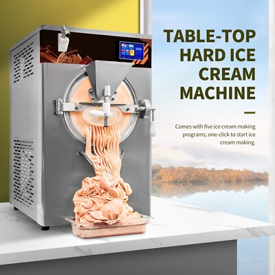 Wixkix Hard Serve Ice Cream Maker 48L/H Gelato Machine with Sprayer 2000W 220V