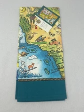 Kay Dee Designs Adventure Destinations CALIFORNIA Map Tea Kitchen Towel 18" x28"