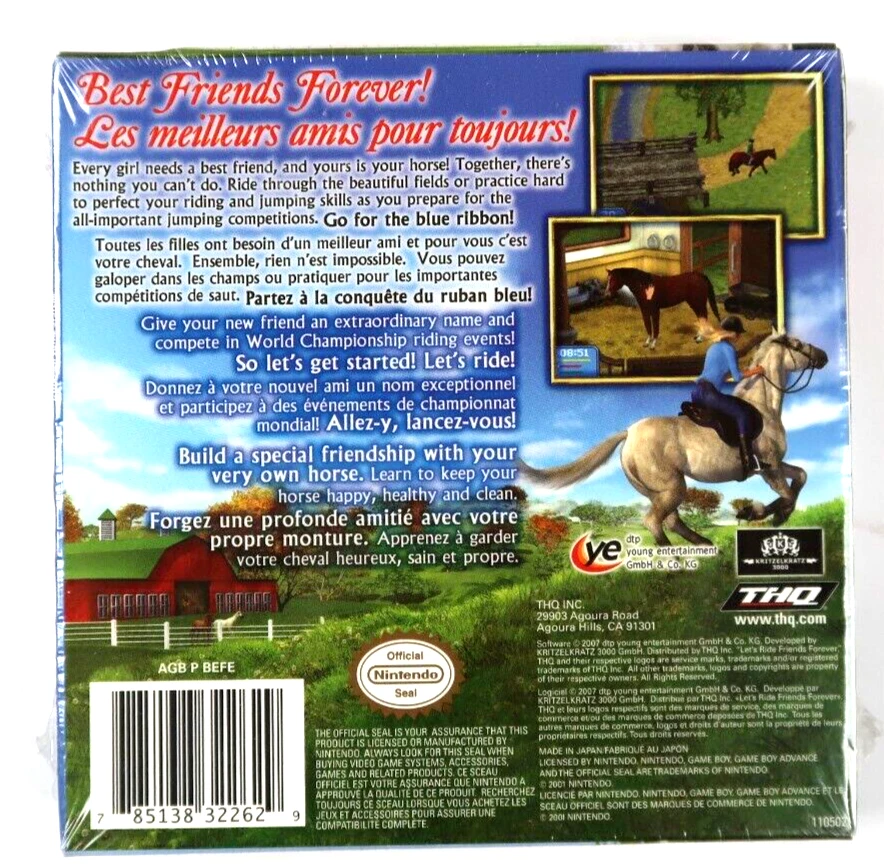 Let's Ride! Friends Forever Nintendo Game Boy Advance GBA Brand New Sealed Game - Image 2 of 2